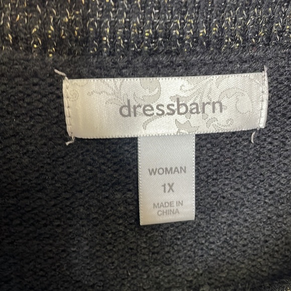 DressBarn Black Cowl Neck with Fringe Sweater - Picture 5 of 5